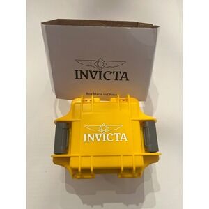 Invicta Yellow Impact Resistant Single Slot Watch Box Case Protector Collector